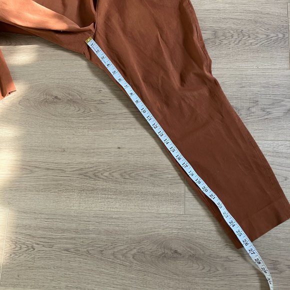 Everlane side zip stretch cotton pants orange size 16 - Picture 9 of 9